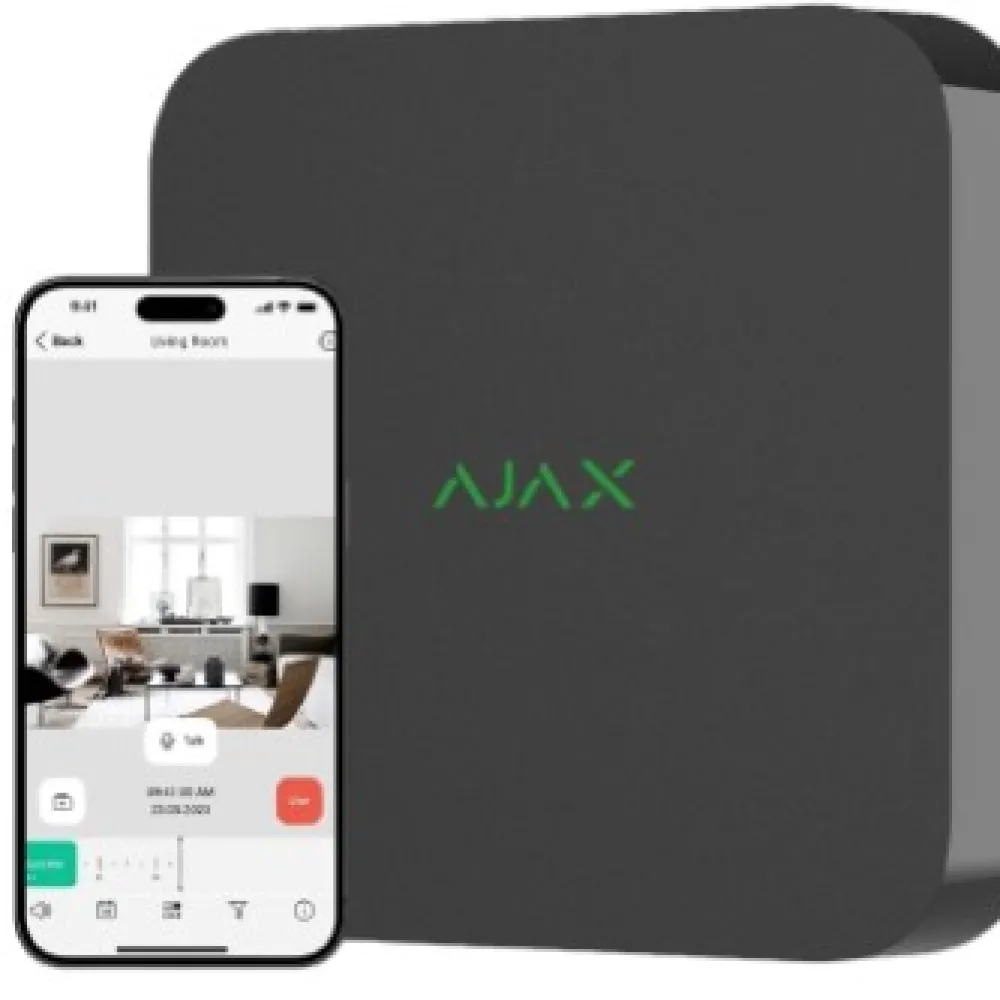 AJAX NVR DC 8CH (8EU) ASP ЧОРНИЙ Реєстратор IP мережевий 